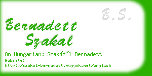 bernadett szakal business card